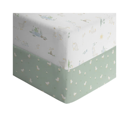 Fitted Cot Sheets 2pk - Goosey Goosey