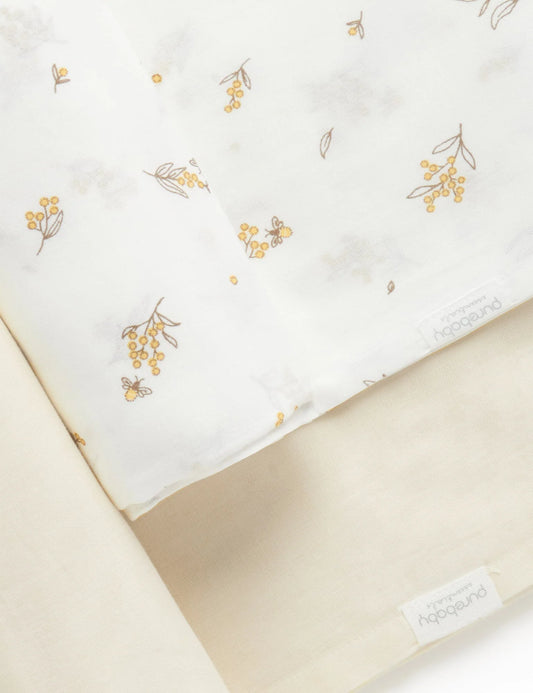 Muslin Wrap 2pk - Wattle Bee