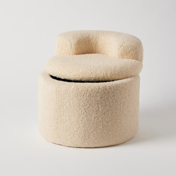 Boucle Kids Storage Chair