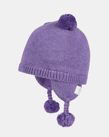 Organic Earmuff Snowy - Pansy