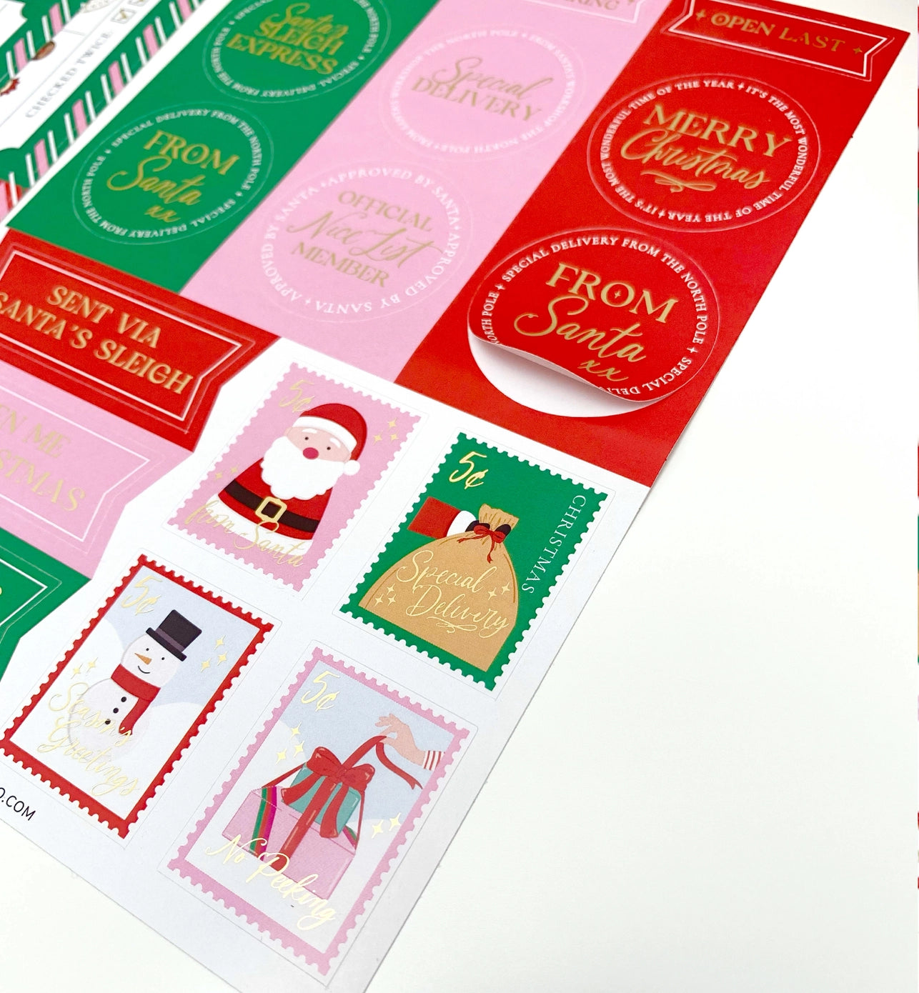 Christmas Gift Sticker Sheets