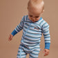 Sky Stripe Footed Zipsuit
