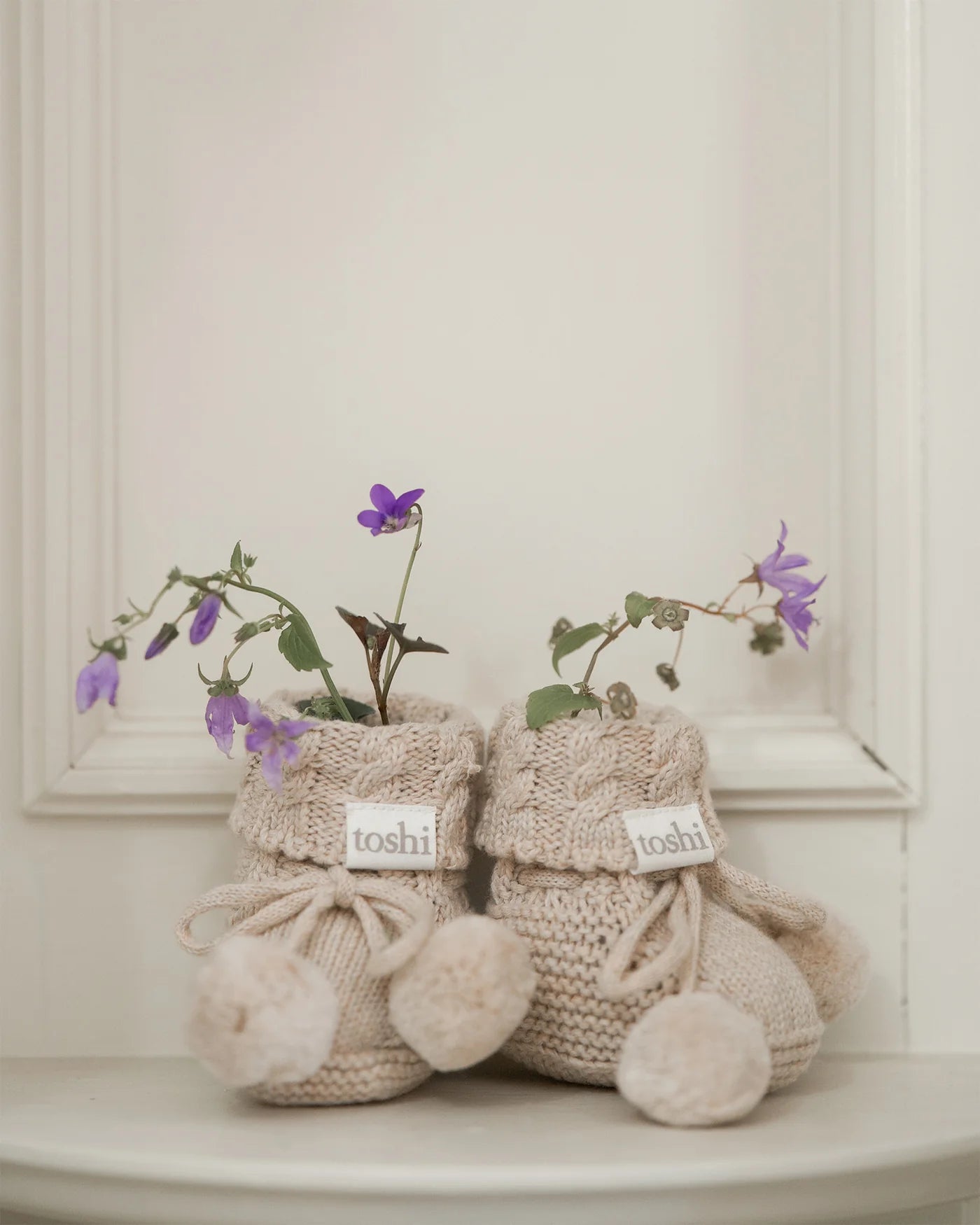 Organic Booties Yummy - Oatmeal
