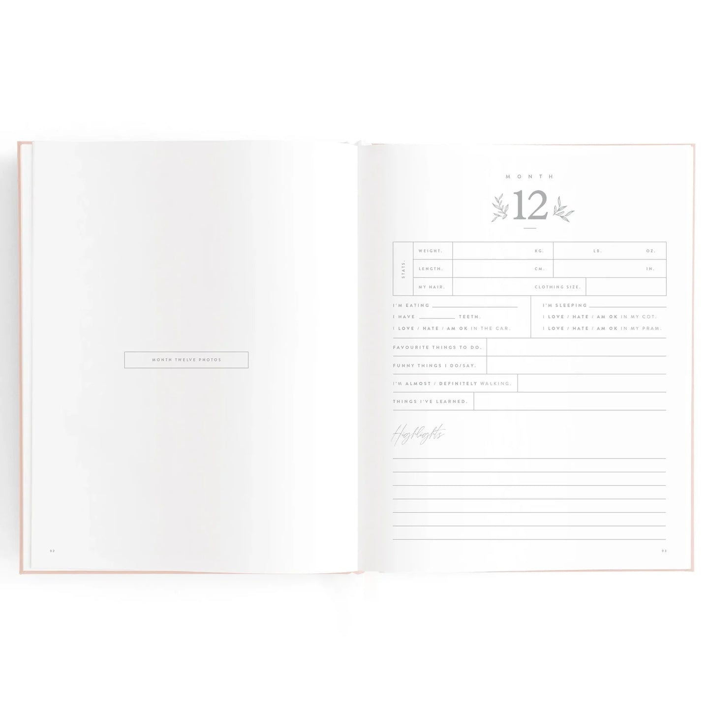 Baby Journal 3rd Edition - Rose