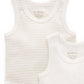 Rib Singlet Bodysuit 2pk - Wheat