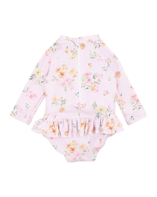 Lilet Sunsuit with Aqua Nappy