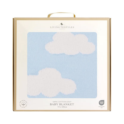 Knitted Pram Blanket - Cloud Whisper