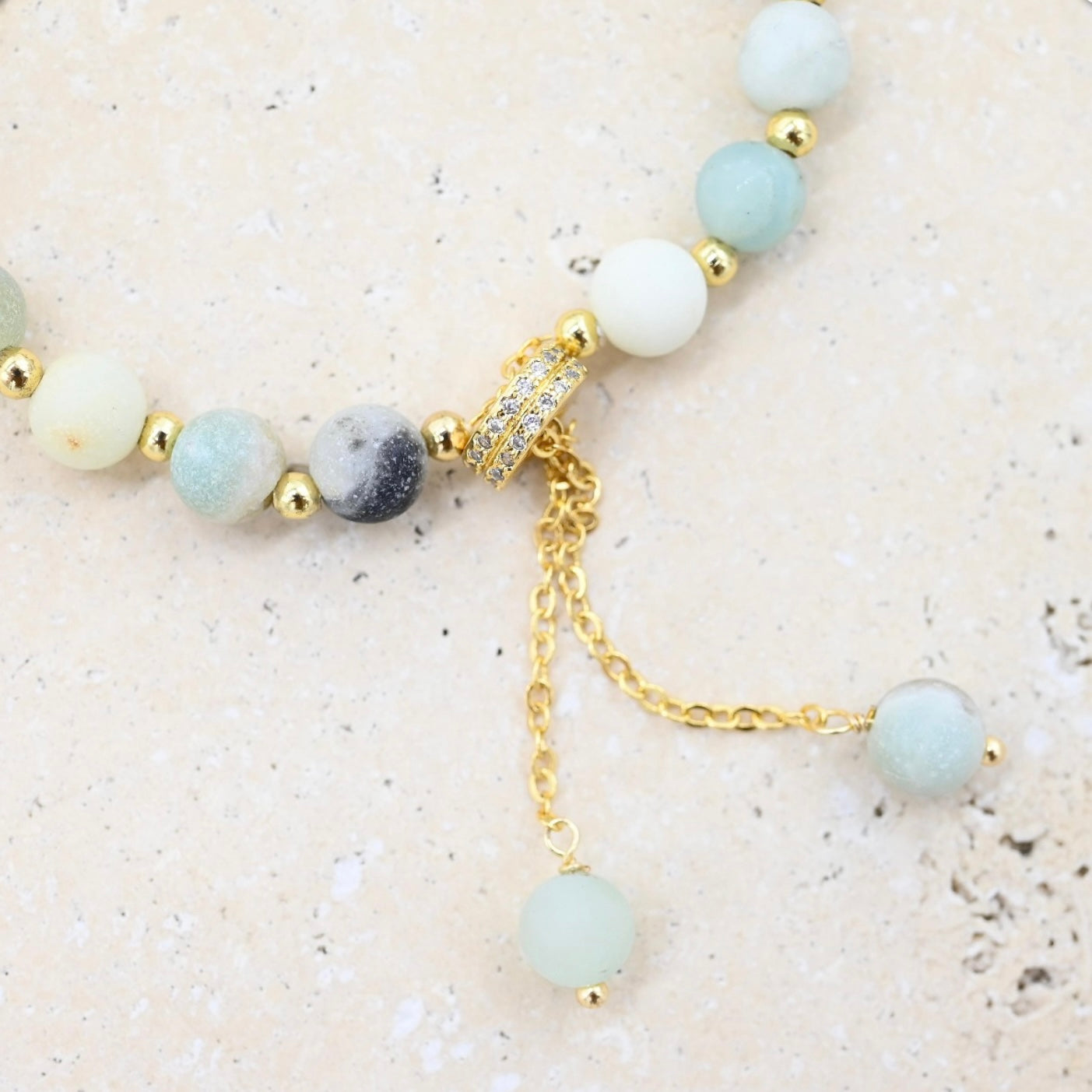 Stone Bracelet - Aqua Jade