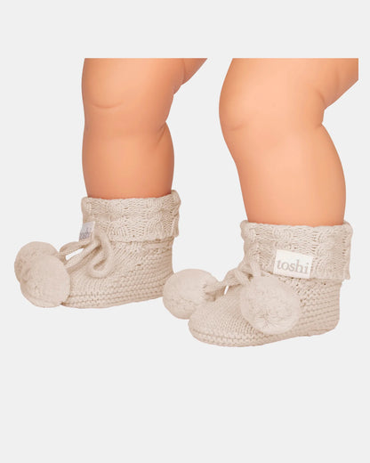 Organic Booties Yummy - Oatmeal