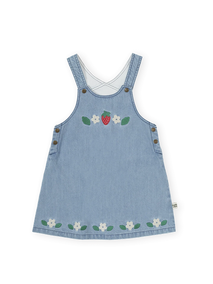 Wild Strawberry Vintage Blue Pinafore Dress
