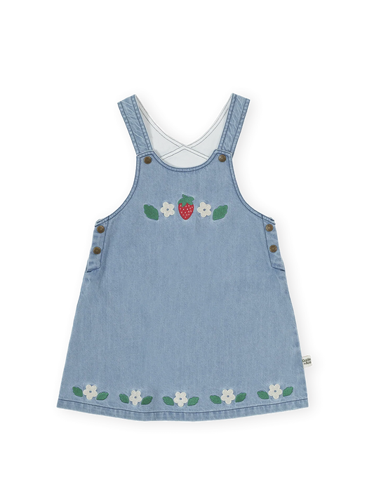 Wild Strawberry Vintage Blue Pinafore Dress