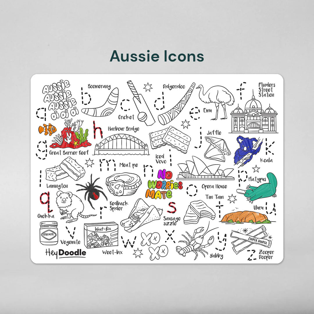 Aussie Icons abc - Large Mat