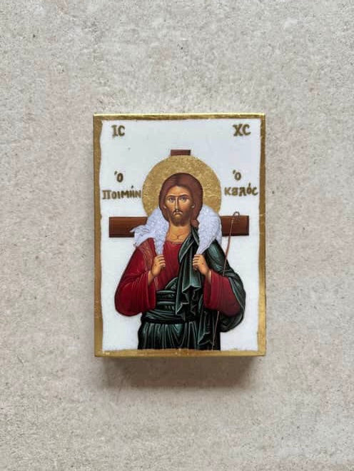 Christ the Good Shepherd – White Marble