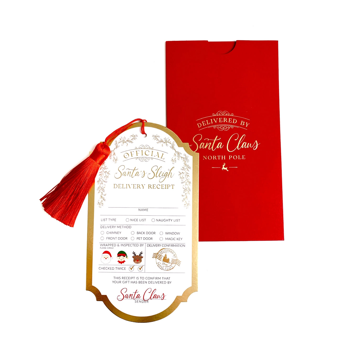 Santa's Sleigh Delivery Gift Tag