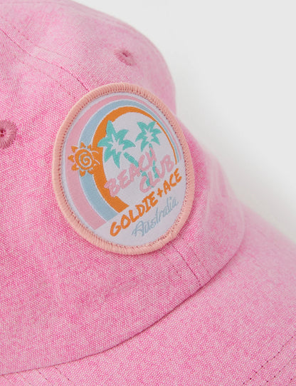 Beach Club Denim Cap - Bubblegum