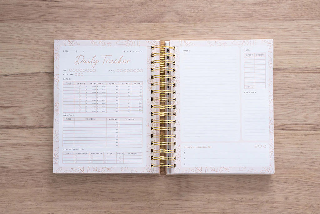 Your Little One’s Daily Tracker - Beige & Gold