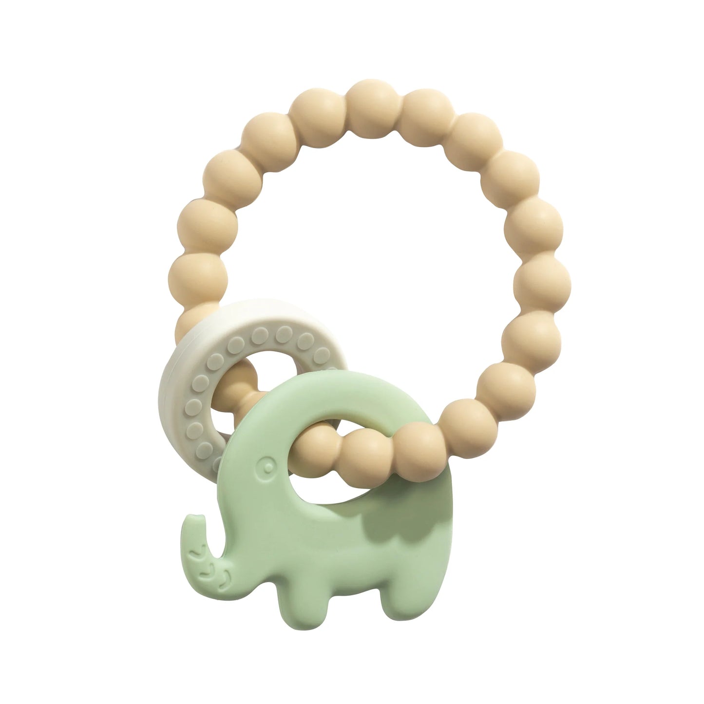 Elephant Teether Ring - Light Green