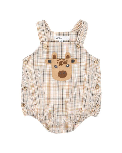 Giraffe Pocket Check Bodysuit