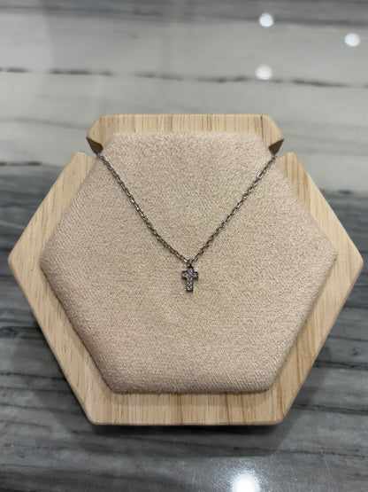 Whisper of Grace-Petite Cross Necklace