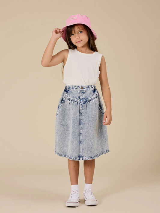 Esta A-Line Denim Skirt