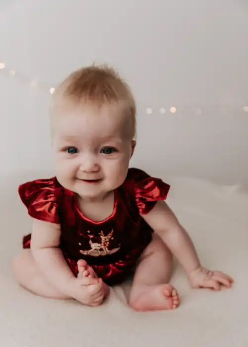 Red Velvet Prancer Christmas Playsuit/Dress