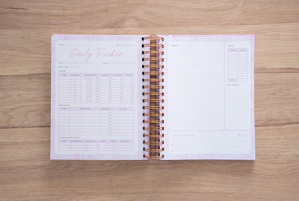 Your Little One’s Daily Tracker - Lilac & Rose Gold