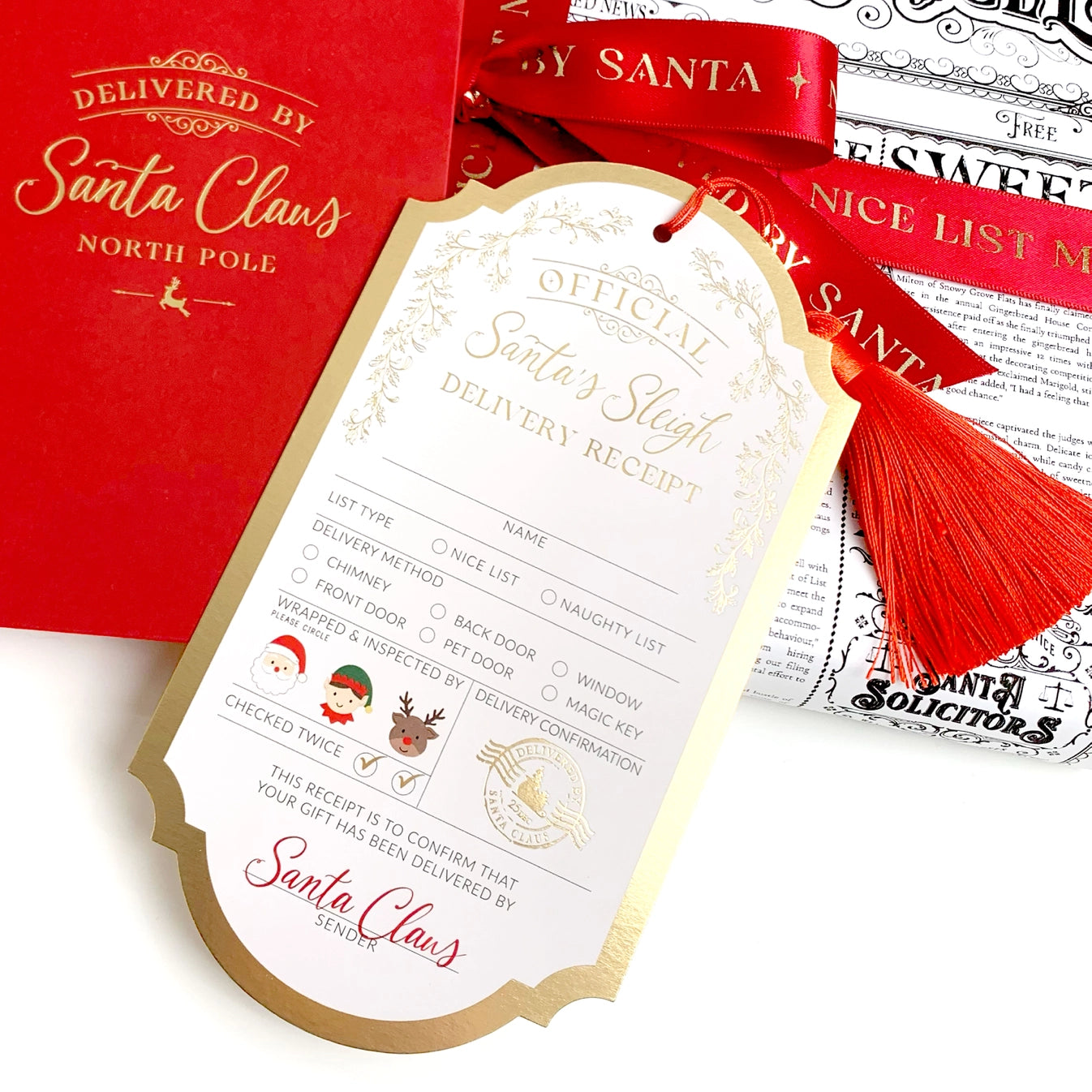 Santa's Sleigh Delivery Gift Tag