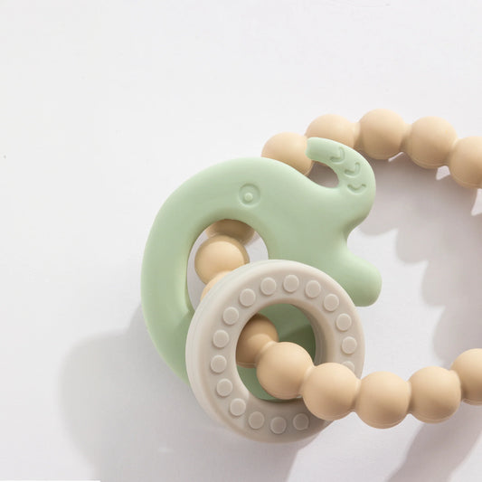 Elephant Teether Ring - Light Green