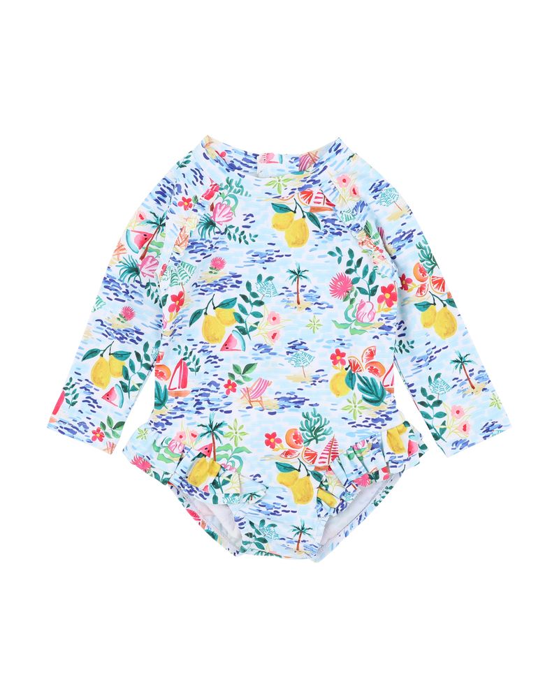 Addison Sunsuit with Aqua Nappy