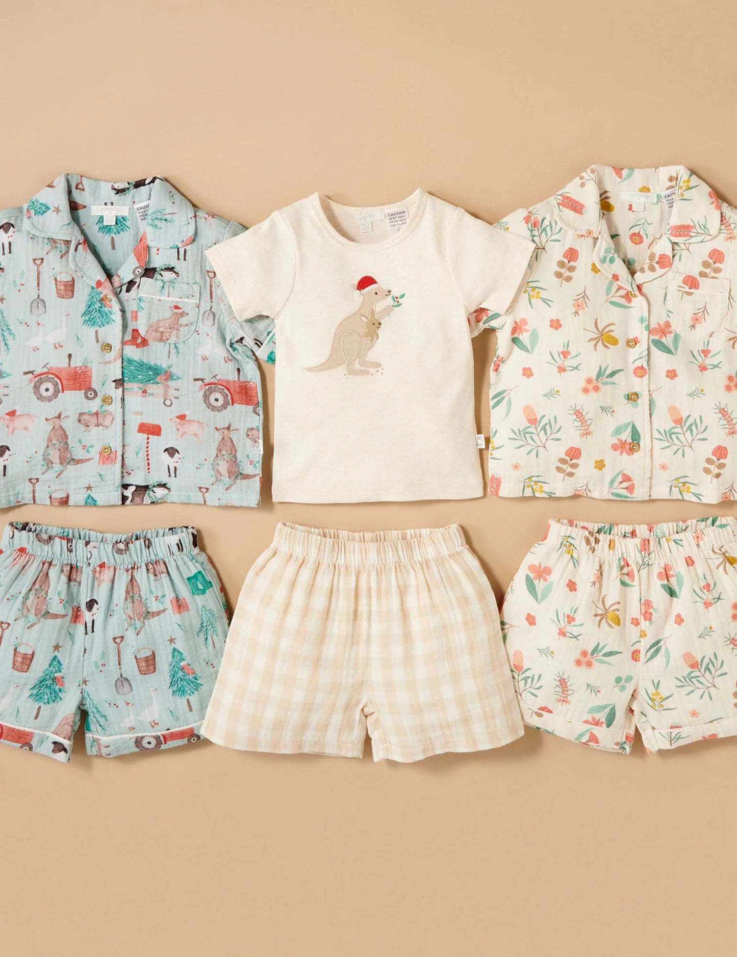 Farmyard Christmas Short Crinkle PJ Set