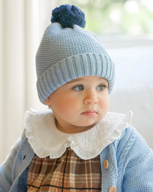 Organic Beanie Bobby - Bluebell