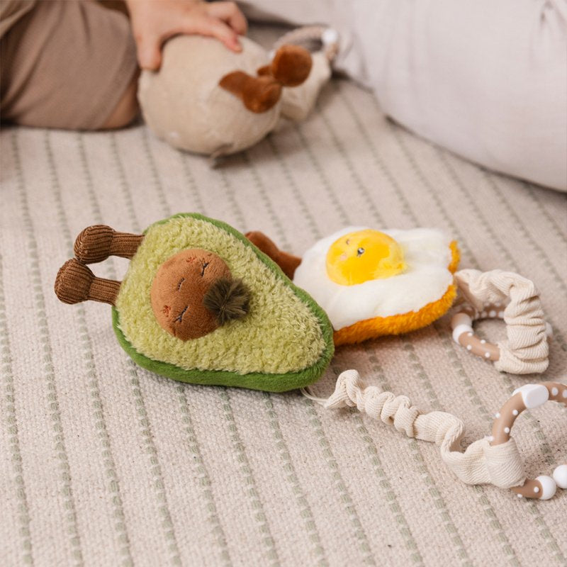 Stroller Toys 2pk - Avocado & Egg on Toast