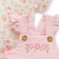 Seaside Embroidered Overall Set