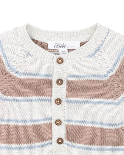 Alvin Stripe Organic Knitted Romper