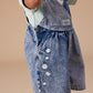 Macy Crossover Denim Shortalls - Daisy Sprinkles