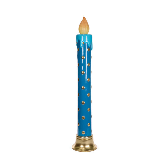 Blue Polka Dot LED Candle 122.5cm