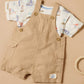 Linen Blend Overall Set