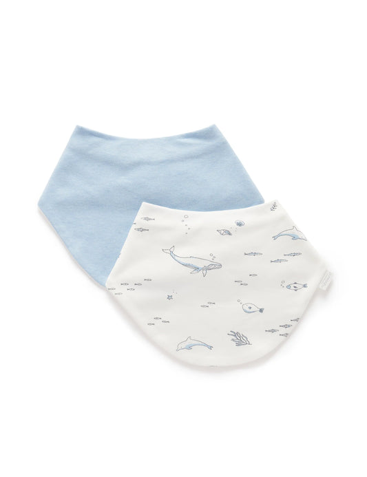 Vanilla Nautical 2pk Dribble Bib