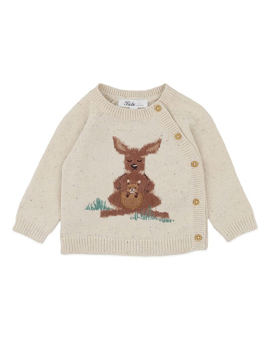 Charlie Kangaroo Organic Knitted Cardigan