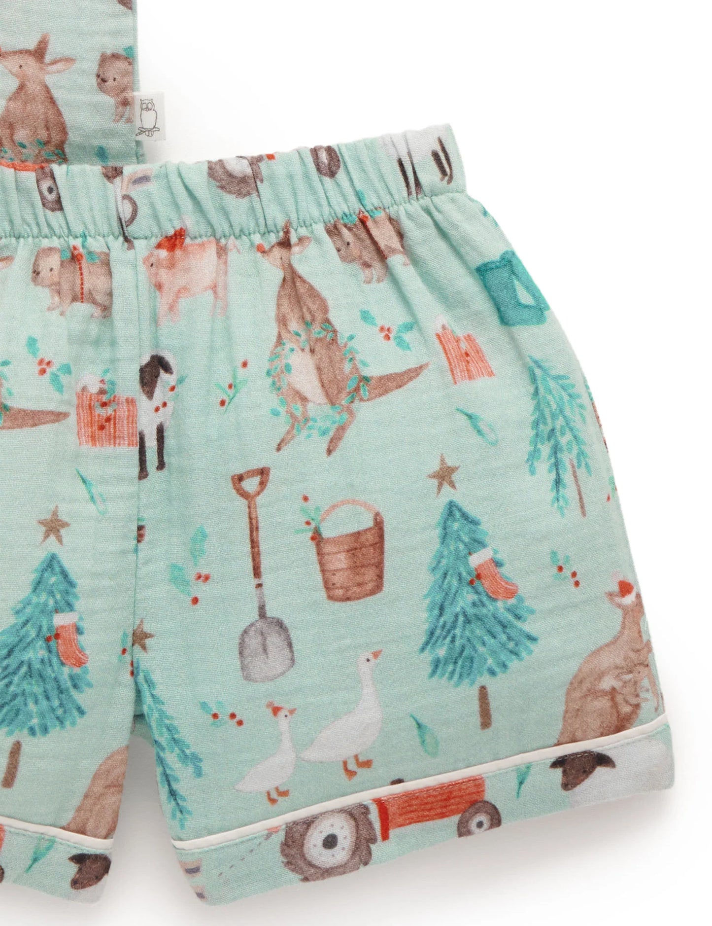 Farmyard Christmas Short Crinkle PJ Set