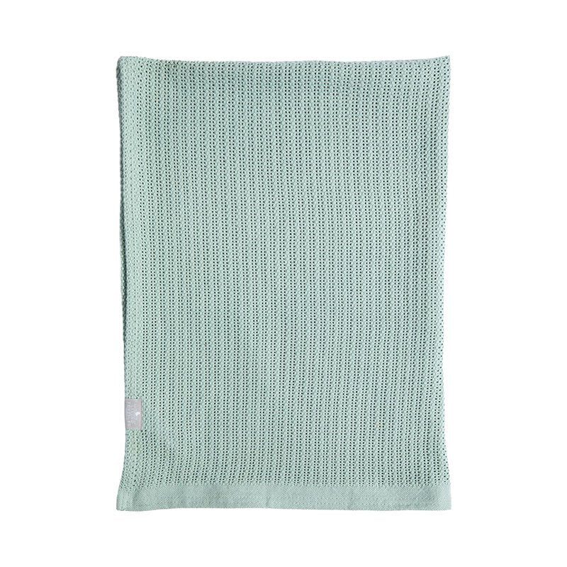 Cotton Bassinet Cellular Blanket - Sage