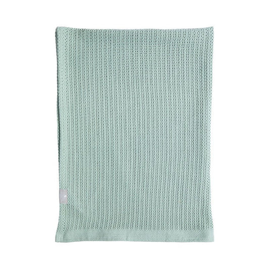Cotton Bassinet Cellular Blanket - Sage