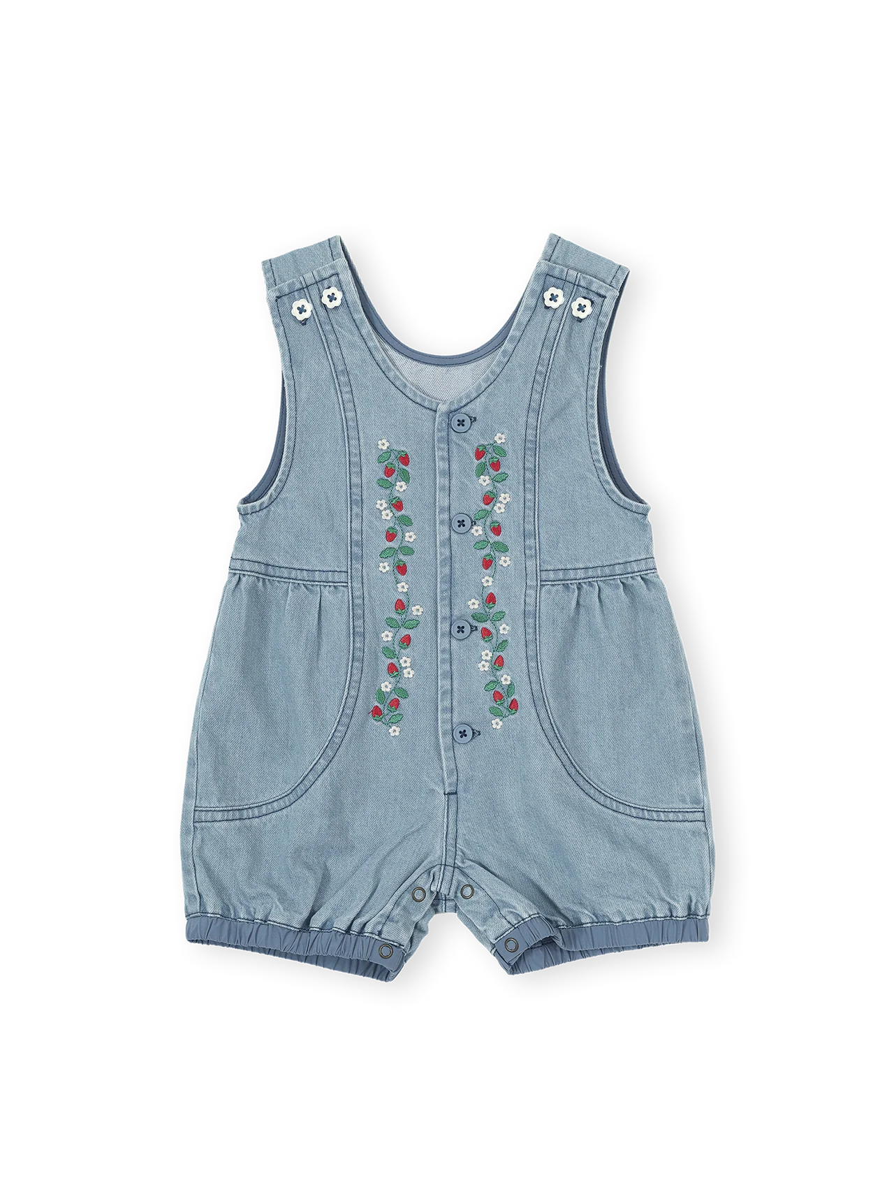 Wild Strawberry Vintage Blue Nina Romper
