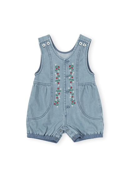 Wild Strawberry Vintage Blue Nina Romper