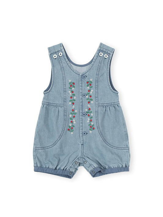 Wild Strawberry Vintage Blue Nina Romper