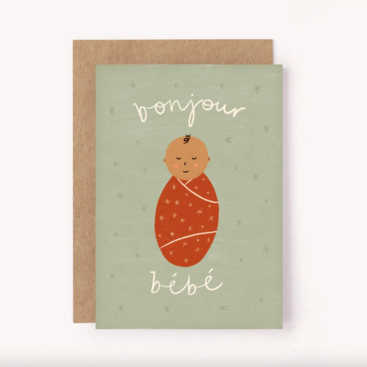 Bonjour Bebe - Hello Baby Card