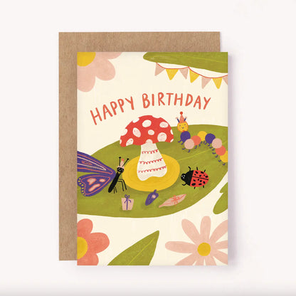 Bug Party Happy Birthday Card