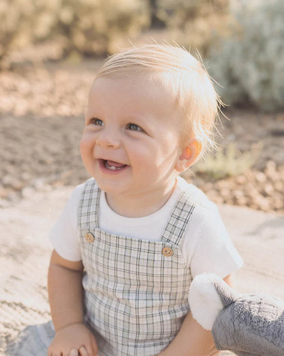 Taylor Sage Check Bodysuit & Tee Set