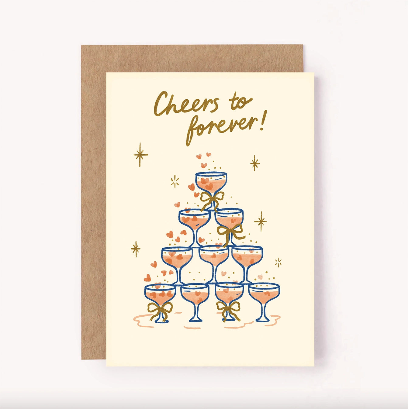 Cheers To Forever - Wedding Engagement Card