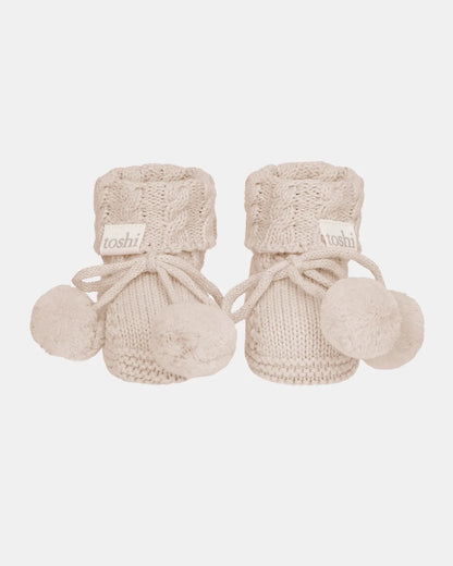Organic Booties Yummy - Oatmeal